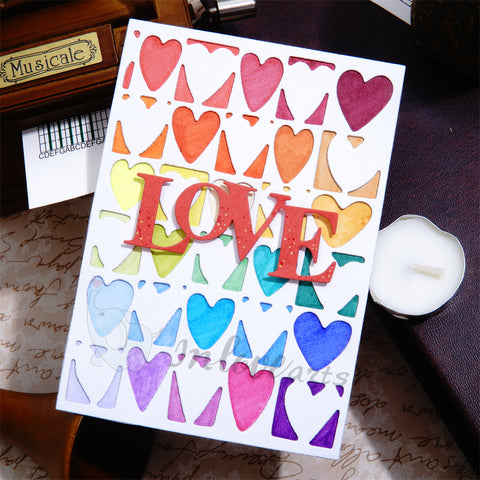 Inlovearts Little Heart Background Cutting Dies