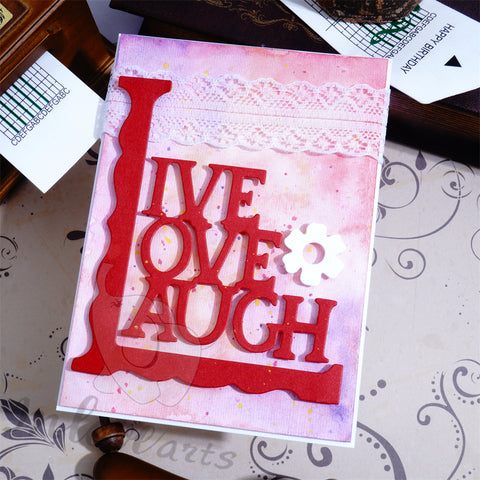 Inlovearts "Live, Love, Laugh"  Cutting Dies