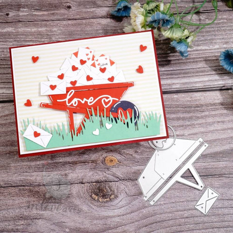 Inlovearts Love Letters in the Trolley Cutting Dies