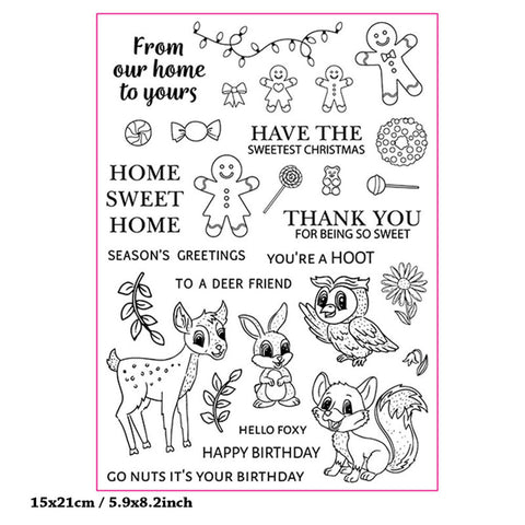 Inlovearts Lovely Animals Clear Stamps
