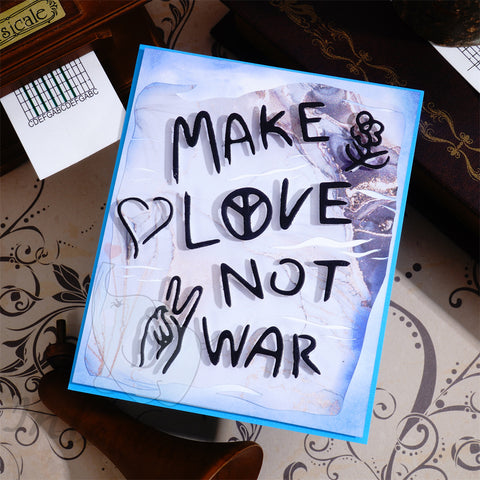 Inlovearts "MAKE LOVE NOT WAR" Cutting Dies