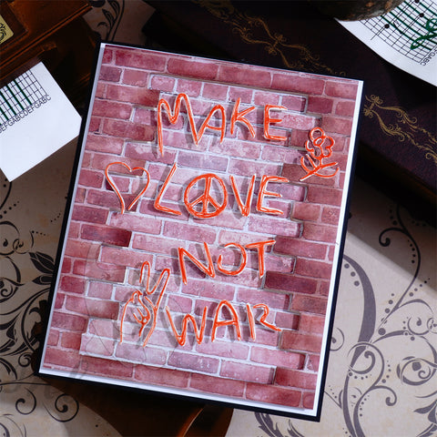 Inlovearts "MAKE LOVE NOT WAR" Cutting Dies