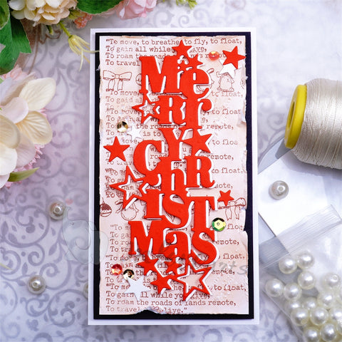 Inlovearts "MERRY CHRISTMAS" Word Cutting Dies