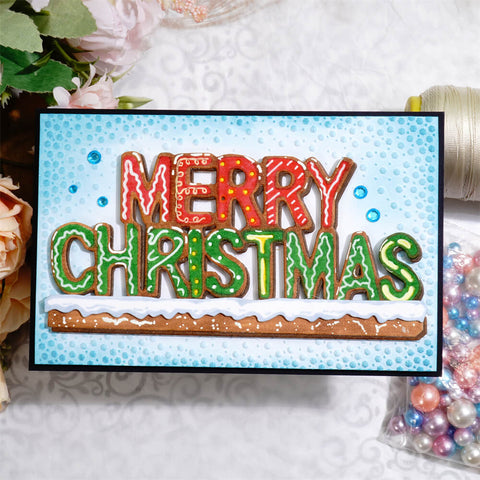 Inlovearts "MERRY CHRISTMAS" and Snowy Border Cutting Dies