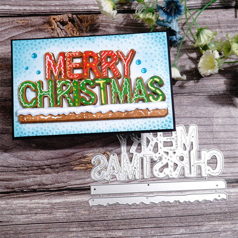 Inlovearts "MERRY CHRISTMAS" and Snowy Border Cutting Dies