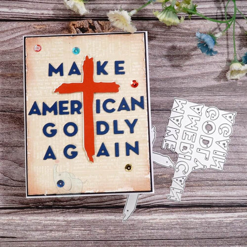 Inlovearts "Make American Godly Again Cutting Dies