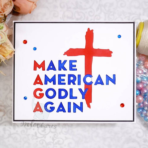 Inlovearts "Make American Godly Again Cutting Dies