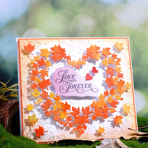 Inlovearts Maple Leaves in Heart Shape Cutting Dies