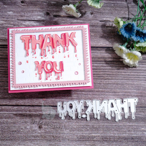 Inlovearts Melting Thank you Word Cutting Dies