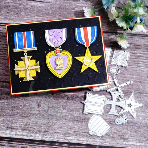 Inlovearts Meritorious Service Medals Cutting Dies