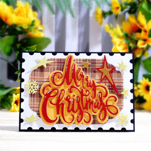 Inlovearts Merry Christmas Snowflake and Stars Cutting Dies