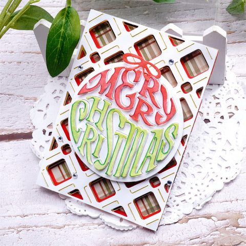 Inlovearts "Merry Christmas" Word Light Ball Cutting Dies