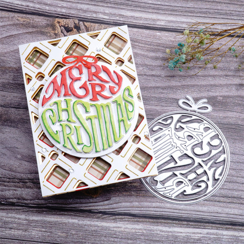 Inlovearts "Merry Christmas" Word Light Ball Cutting Dies