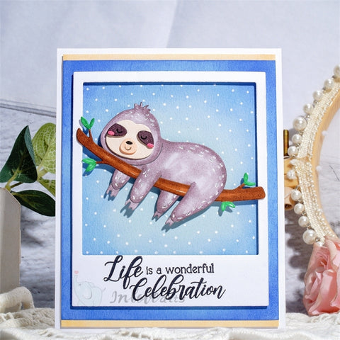 Inlovearts Sloth on the Tree Cutting Dies
