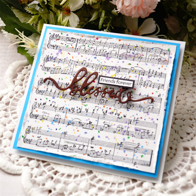 Inlovearts Music Note Sheet Clear Stamps