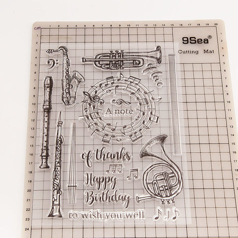 Inlovearts Musical Instrument Clear Stamps