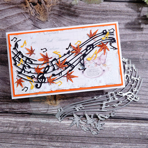 Inlovearts Musical Notation Wave Border Cutting Dies