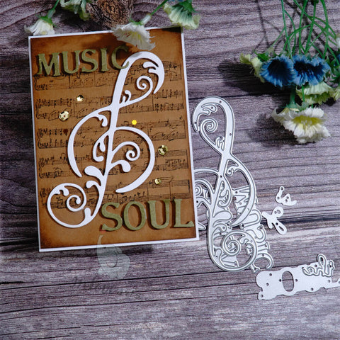 Inlovearts Musical Note and Word Cutting Dies