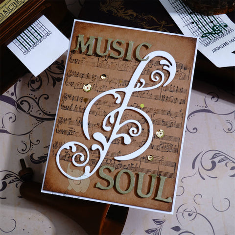 Inlovearts Musical Note and Word Cutting Dies