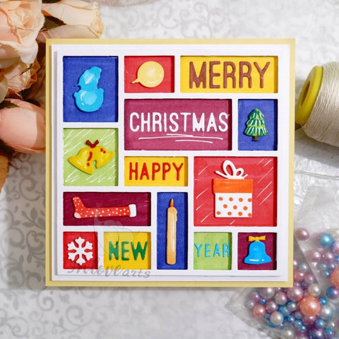 Inlovearts New Year and Christmas Background Board Cutting Dies