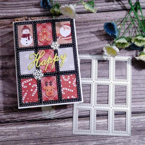 Inlovearts Nine-grid Background Board Cutting Dies