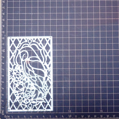 Inlovearts Owl with Vintage Pattern Background Board Cutting Dies