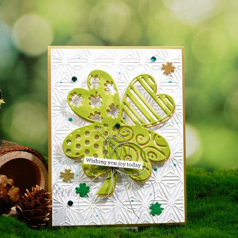 Inlovearts Patterned Four Leaf Clover Cutting Dies