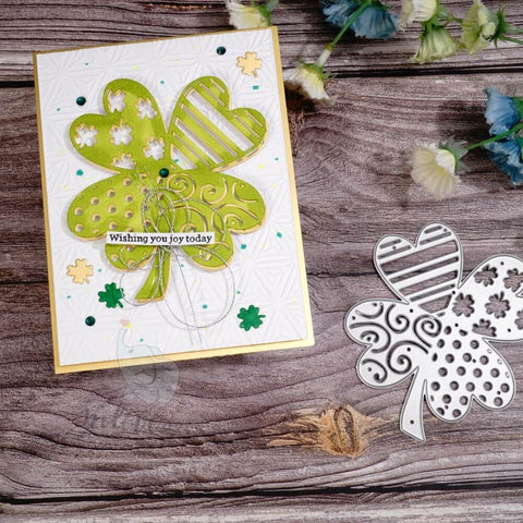 Inlovearts Patterned Four Leaf Clover Cutting Dies