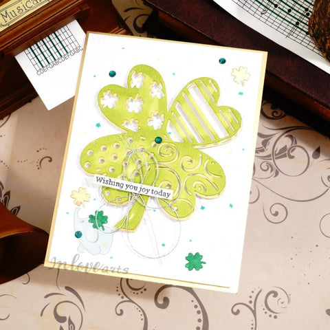 Inlovearts Patterned Four Leaf Clover Cutting Dies