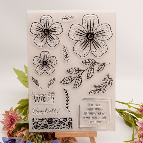 Inlovearts Peach Bloosm Clear Stamps