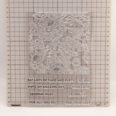 Inlovearts Peony Flowers Clear Stamps