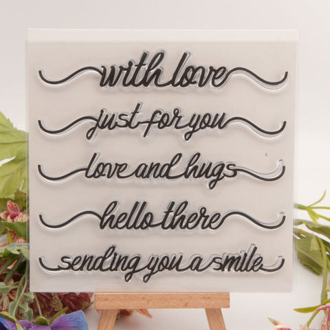 Inlovearts Personalized English Words Clear Stamps