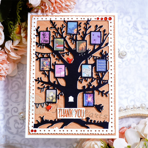 Inlovearts Photo Tree Background Board Cutting Dies