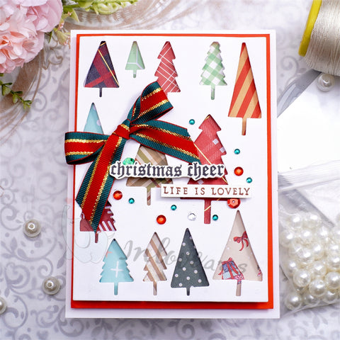 Inlovearts Little Christmas Tree Background Board Cutting Dies