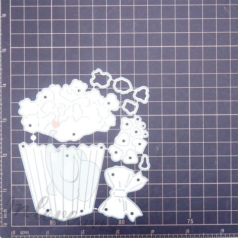 Inlovearts Popcorn with Bowknot Cutting Dies