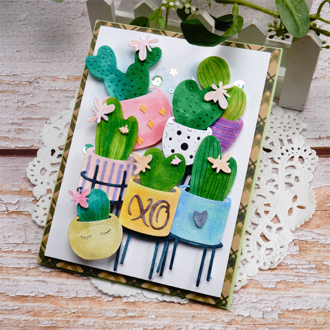 Inlovearts Potted Cactus Cutting Dies