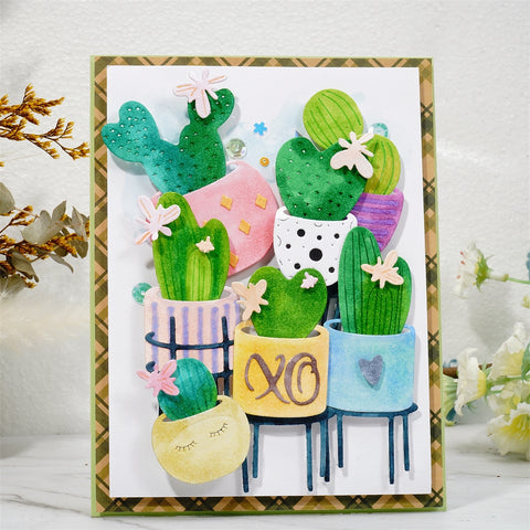 Inlovearts Potted Cactus Cutting Dies