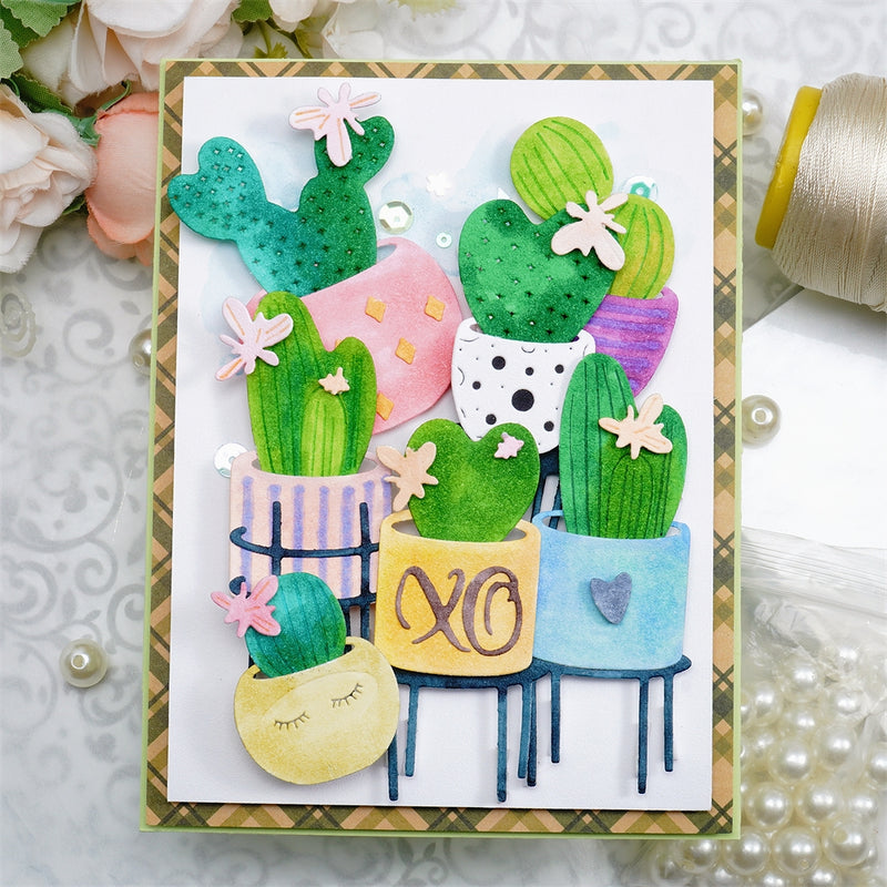 Inlovearts Potted Cactus Cutting Dies