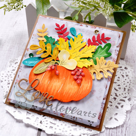 Inlovearts Pumpkin and Leaves Cutting Dies