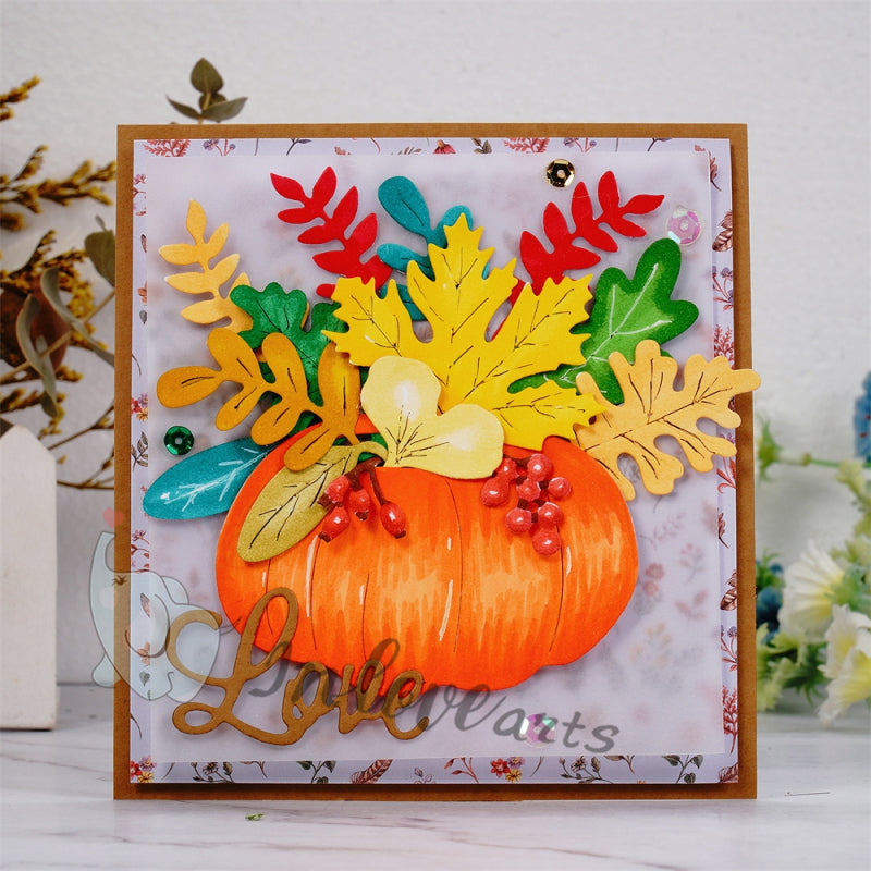 Inlovearts Pumpkin and Leaves Cutting Dies