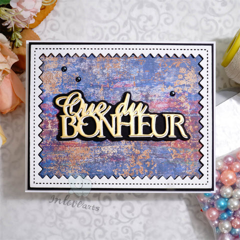 Inlovearts Que du BONHEUR Cutting Dies