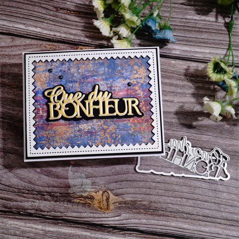 Inlovearts Que du BONHEUR Cutting Dies