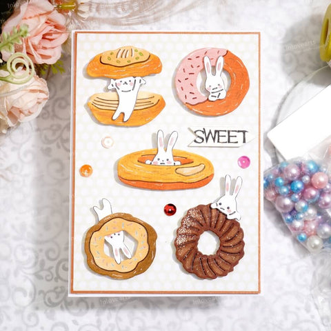 Inlovearts Rabbit and Donuts Cutting Dies