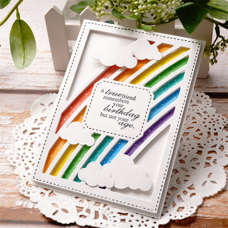 Inlovearts Rainbow Background Board Cutting Dies