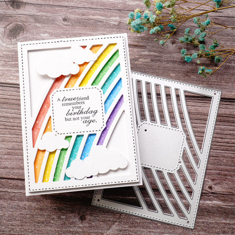 Inlovearts Rainbow Background Board Cutting Dies