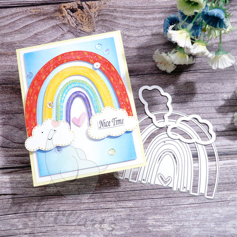 Inlovearts Rainbow and Cloud Cutting Dies