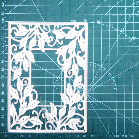 Inlovearts Rectangular Leaves Frame Cutting Dies