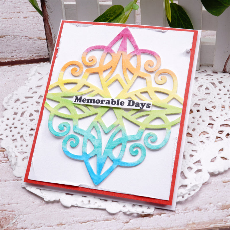 Inlovearts Rhombus Geometric Pattern Border Cutting Dies