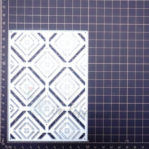 Inlovearts Rhombus Pattern Background Board Cutting Dies