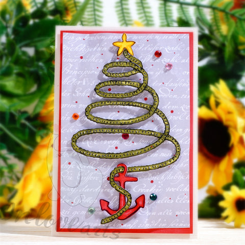 Inlovearts Rope and Anchor Christmas Tree Cutting Dies